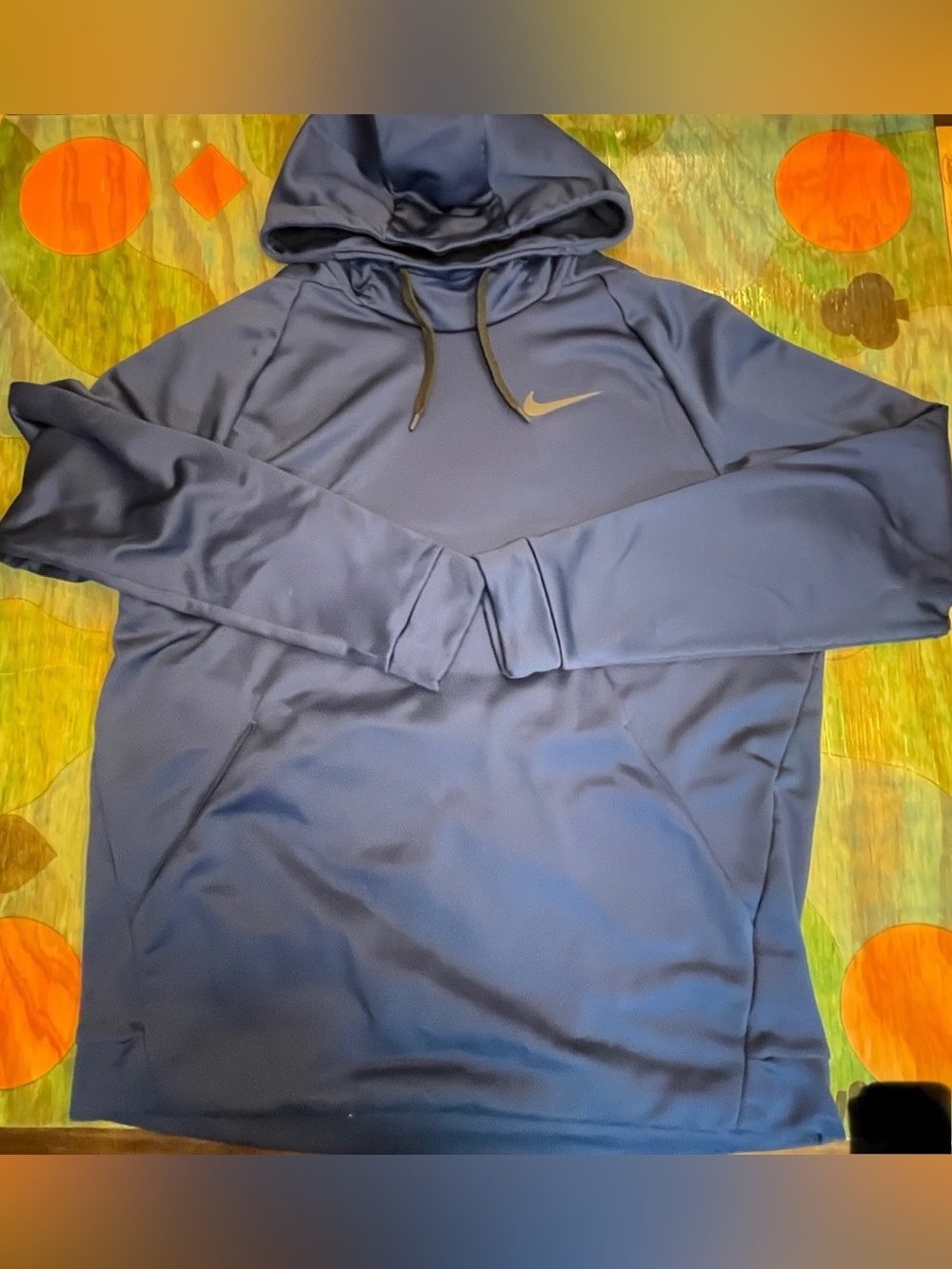 Nike Dri Fit Hooded Sweatshirt Hoodie Mens XL Pocket Swoosh Logo Polyester